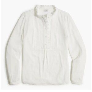 Jcrew Factory Long-sleeve top with ruffles Item BA742, Size 2